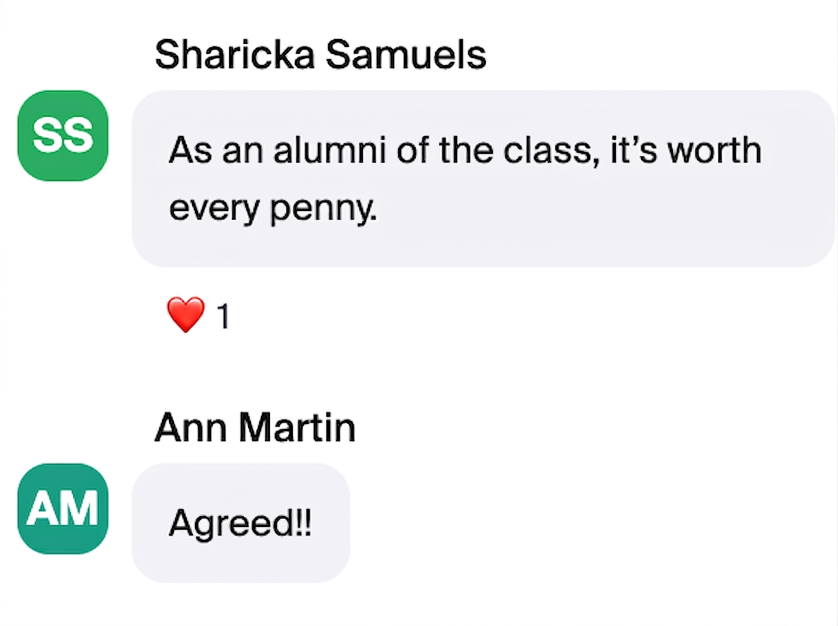 Member chat: worth every penny